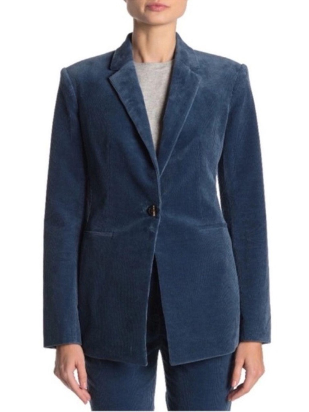 Theory Power Jacket 2 Modern Corduroy Blazer Deep Navy Size 12